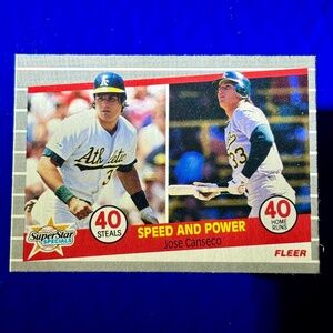 89' Jose Canseco Super Star Specials Athletics FLEER Corp. Trading Card